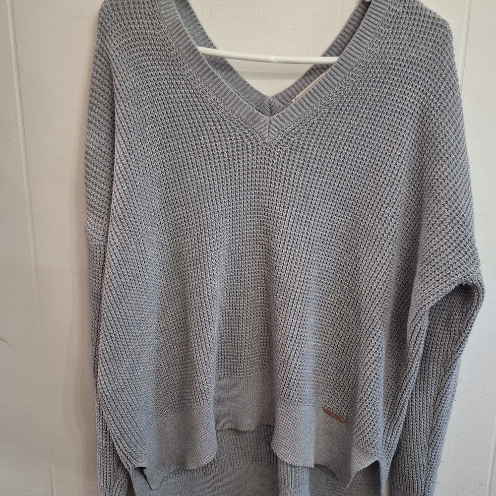 Michael Kors Light Gray V-Neck Sweater